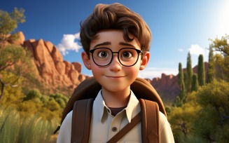 3D Pixar Character Boy Environmental Scientist 2