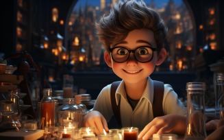 3D Pixar Character Boy Environmental Scientist 4