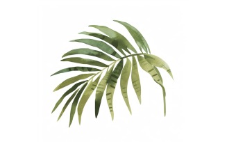 Palm Leaves Watercolour Style Painting