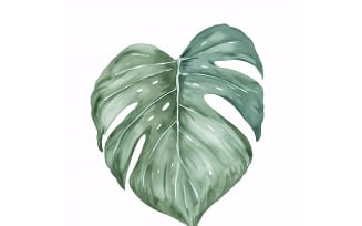 Philodendron Leaves Watercolour Style Painting 2