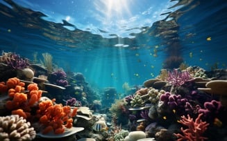 Colourful underwater plant Sea Anemone Scene 43