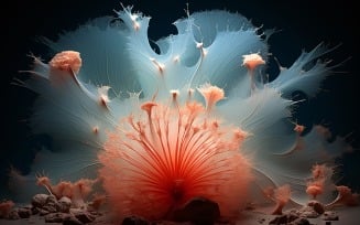 Colourful underwater plant Sea Anemone Scene 46