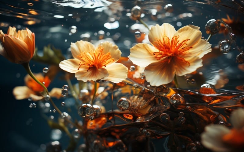 Colourful underwater plant Sea Anemone Scene 61 Illustration
