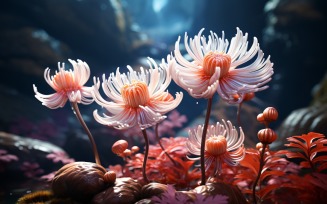 Colourful underwater plant Sea Anemone Scene 74