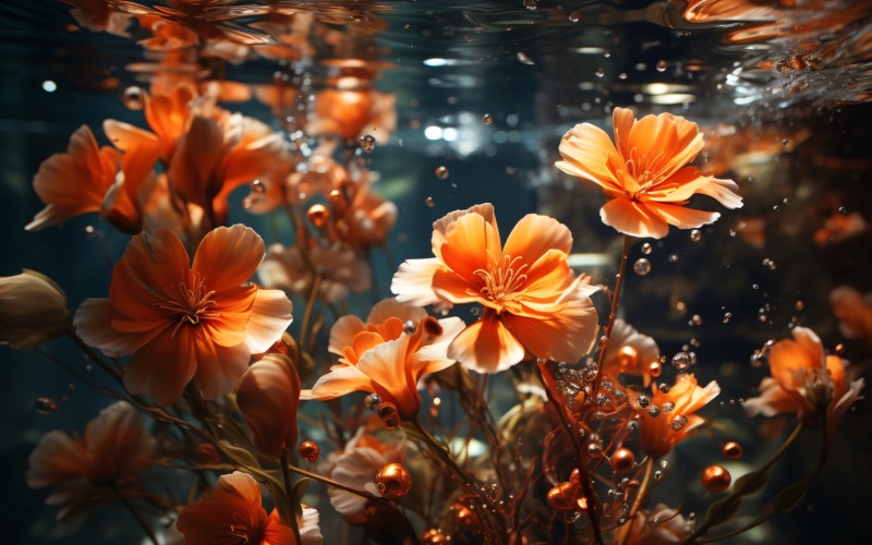 Sea Anemone Glowing Underwater Scene 63 Illustration