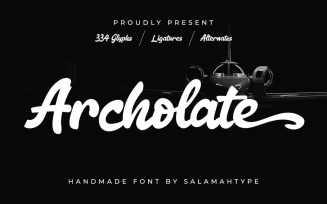 Archolate - Bold Script font