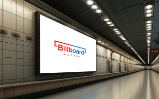 Billboard mockup in subway