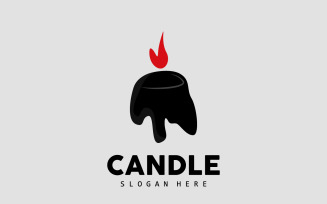 Candle Logo Elegant Light Flame Design V1