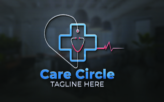Care Circle Health Logo Template for Wellness & Health Brands