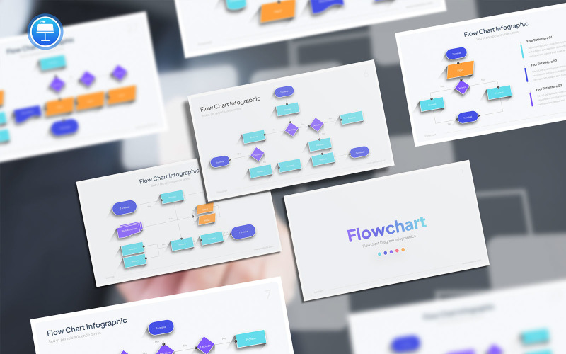Flowchart Diagrams Infographic Keynote Keynote Template