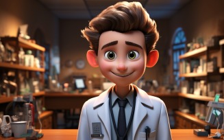 3D Character Child Boy Doctor with relevant environment 4.