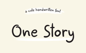 One Story - Cute Handwriting Font