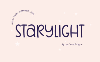Starylight - Cute Quirky Handwriting Font