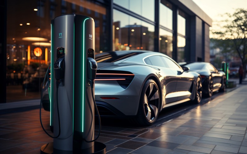 Electric bike charging stations 32 Illustration