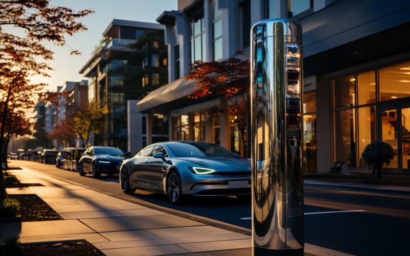 Electric Vehicle Chargers Dispenser 40 Illustration