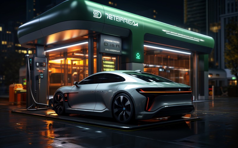 Electric Vehicle filling stations Dispenser 28 Illustration