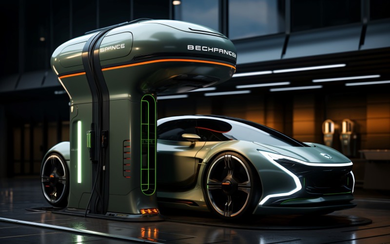 Electric Vehicle filling stations Dispenser 29 Illustration