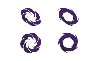Abstract vortex spin logo icon design V15