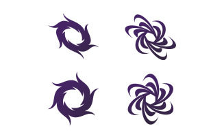 Abstract vortex spin logo icon design V16