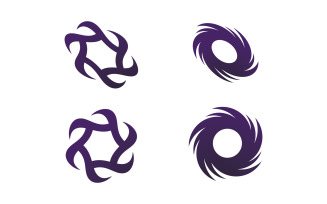 Abstract vortex spin logo icon design V17