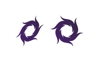 Abstract vortex spin logo icon design V5