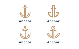 Anchor logo icon design template V14