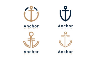 Anchor logo icon design template V15