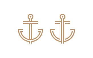 Anchor logo icon design template V1