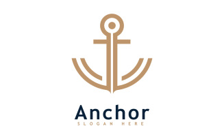 Anchor logo icon design template V2