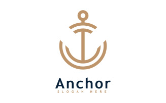 Anchor logo icon design template V3