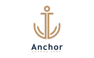 Anchor logo icon design template V4
