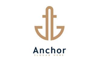 Anchor logo icon design template V5