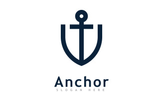 Anchor logo icon design template V6