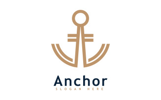 Anchor logo icon design template V8