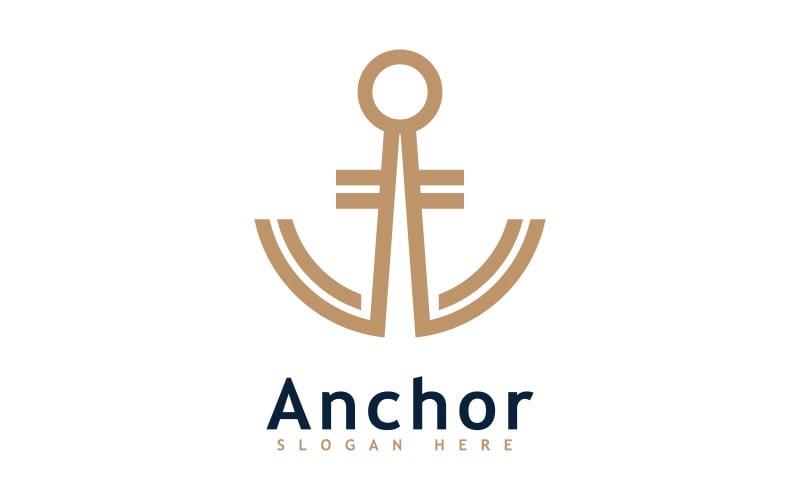 Anchor logo icon design template V8 Logo Template
