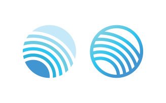 Ocean Wave Logo Template Vector Ocean simple and modern logo design V12