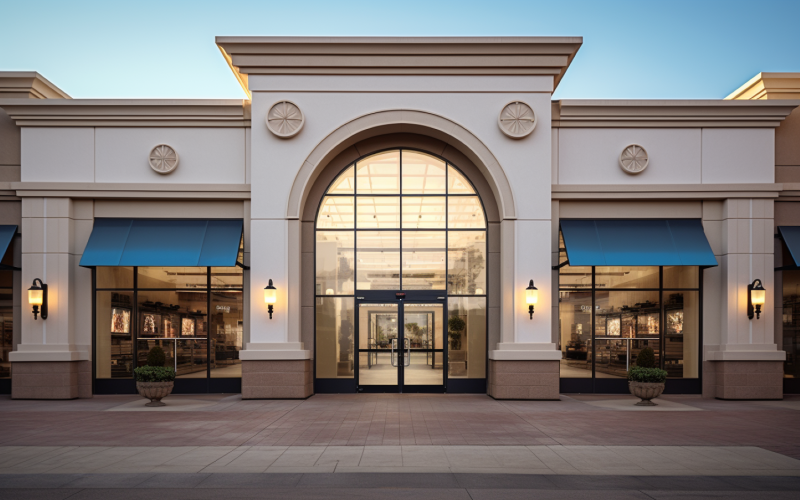 Commercial Building Signboard Mockup 270 Illustration