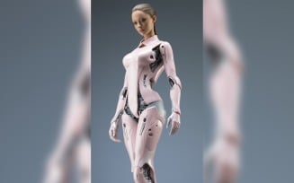 Anthropomorphic Female robot Frostpunk Portraiture 55