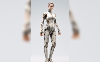 Anthropomorphic Female robot Frostpunk Portraiture 57