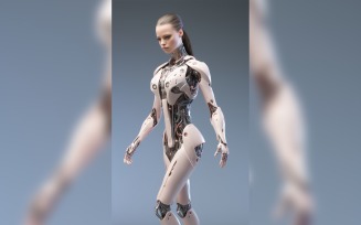 Anthropomorphic Female robot Frostpunk Portraiture 61
