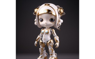Anthropomorphic Female robot futuristic techno Cyberpunk 10