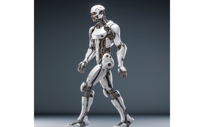 Anthropomorphic Female robot futuristic techno Cyberpunk 50 Illustration