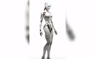Anthropomorphic Female robot futuristic techno Cyberpunk 54