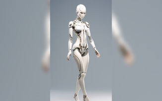Anthropomorphic Female robot futuristic techno Cyberpunk 64
