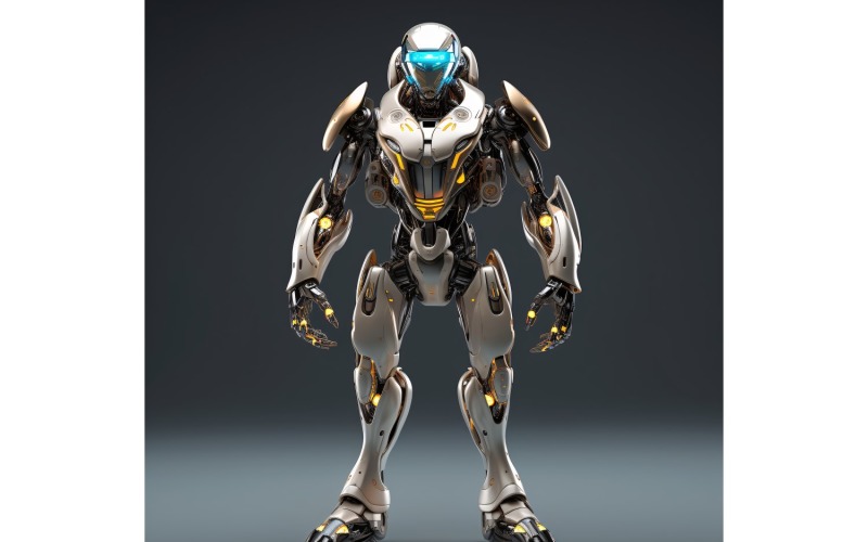 Anthropomorphic Female robot futuristic techno Cyberpunk 78 Illustration
