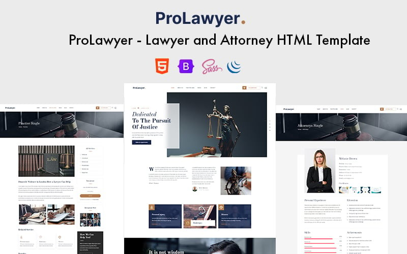 ProLawyer - Lawyer and Attorney HTML Template Website Template