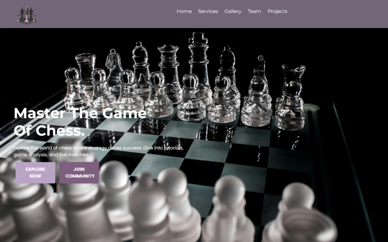 TishChessHTML - Chess HTML Template Landing Page Template