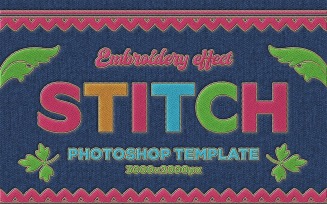 Embroidery Effect - Photoshop Mockup