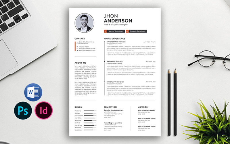 Resume and Cover Letter Indesign Template Resume Template