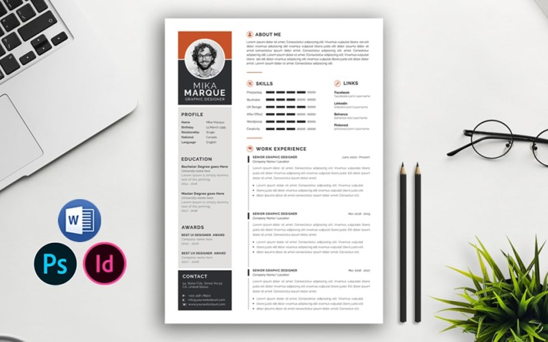 Resume and Cover Letter Template | Indesign Resume Template